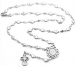 Stainless Steel Rosary Catholic Necklace