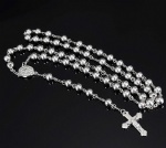 Stainless Steel Rosary Catholic Necklace