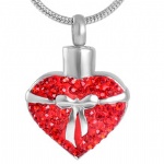 Stainless Steel Urn Cremation Pendant Memorial Jewelry