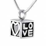 Stainless Steel Urn Cremation Pendant Memorial Jewelry
