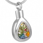 Stainless Steel Urn Cremation Pendant Memorial Jewelry