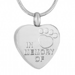 Stainless Steel Urn Cremation Pendant Memorial Jewelry