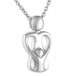 Stainless Steel Urn Cremation Pendant Memorial Jewelry