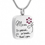 Stainless Steel Cremation Pendant Keepsake Jewelry