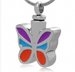 Butterfly Stainless Steel Cremation Pendant