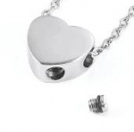 Heart Stainless Steel Cremation Pendant Memorial Jewelry