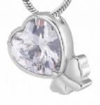 Heart Stainless Steel Cremation Pendant Memorial Jewelry