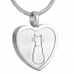 D-727 Cat pendant pet ashes cremation Keepsake jewelry