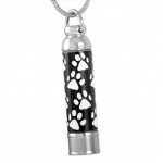 D-728 Cylinder pendant pet ashes cremation Keepsake jewelry