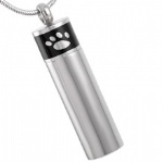 D-729 Cylinder pendant pet ashes cremation Keepsake jewelry