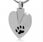 D-737 paw print pet cremation Keepsake jewelry