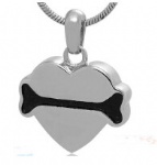 D-750 heart dog bone pet cremation Keepsake jewelry