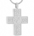 D-762 Cross pendant pet cremation Keepsake jewelry