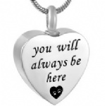 D-763 Heart pendant pet cremation Keepsake jewelry customized