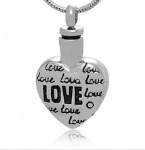 LOVE Stainless Steel Cremation Pendant