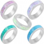 925 Sterling Silver Opal Ring