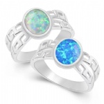 925 Sterling Silver Opal Ring