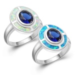 925 Sterling Silver Opal Ring