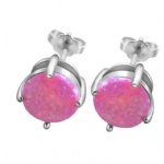 925 Sterling Silver Opal Earring