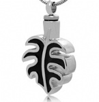 Leaf Stainless Steel Cremation Pendant