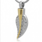 Leaf Stainless Steel Cremation Pendant