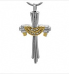 Cross Stainless Steel Cremation Pendant