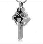 Cross Stainless Steel Cremation Pendant