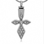 Cross Stainless Steel Cremation Pendant