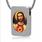 Jesus Stainless Steel Cremation Pendant