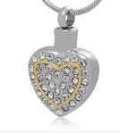 Stainless Steel Cremation Heart Pendant