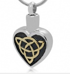 Stainless Steel Cremation Heart Pendant