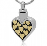 Stainless Steel Cremation Heart Pendant