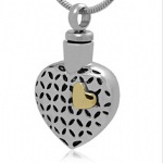 Stainless Steel Cremation Heart Pendant