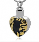 Stainless Steel Cremation Heart Pendant