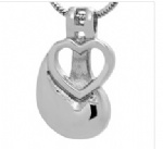 Stainless Steel Cremation Heart Pendant