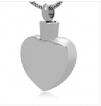 Stainless Steel Cremation Heart Pendant