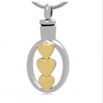 Stainless Steel Cremation Heart Pendant