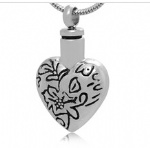 Stainless Steel Cremation Heart Pendant