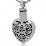 Stainless Steel Cremation Heart Pendant