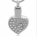 Stainless Steel Cremation Heart Pendant