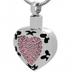 Stainless Steel Cremation Heart Pendant