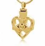 Stainless Steel Cremation Heart Pendant