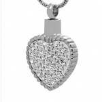 Stainless Steel Cremation Heart Pendant