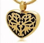 Stainless Steel Cremation Heart Pendant