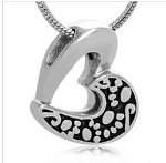 Stainless Steel Cremation Heart Pendant