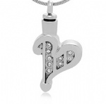 Stainless Steel Cremation Heart Pendant