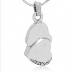 Stainless Steel Cremation Heart Pendant