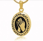 Stainless Steel Cremation Footprint Pendant