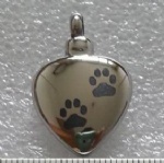 Stainless Steel Cremation Footprint Pendant