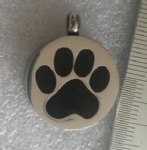 Stainless Steel Cremation Footprint Pendant